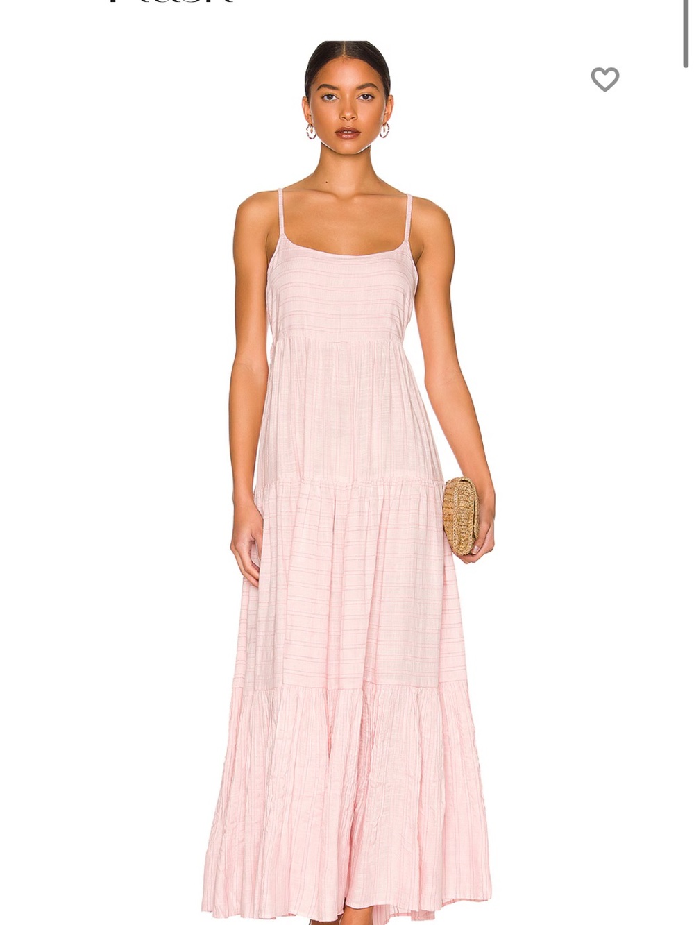 l*space Blush Pink Tiered Maxi Dress